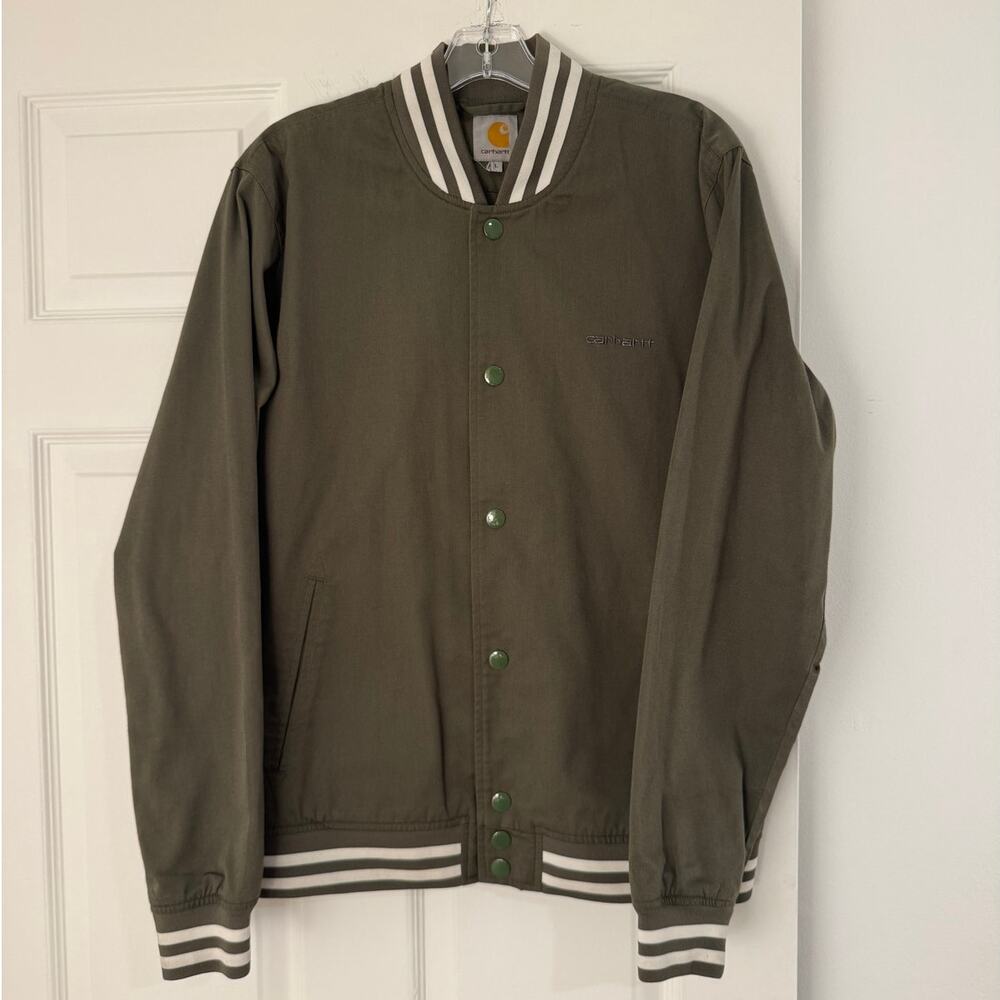 Classic Carhartt Olive Fan Jacket – Men's Size L – Heritage Workwear Style
